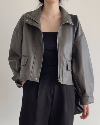 notton leather jacket (3color)