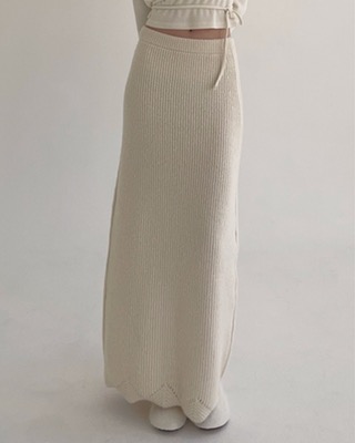 punching knit skirt (3color)