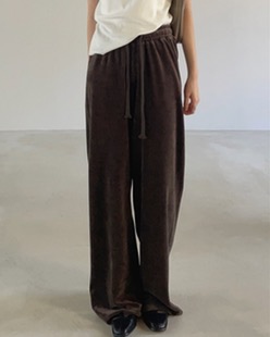 soft velvet pants (2color)