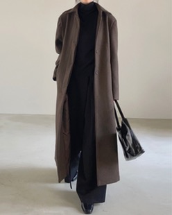soft single long coat (2color)