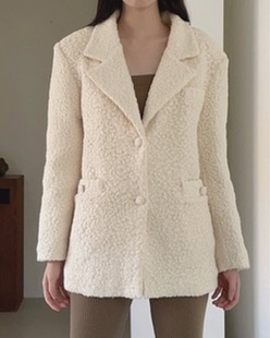 boucle quilting jacket (2color)