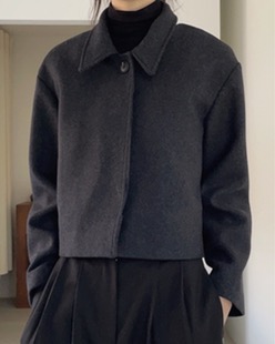 wool single minimal jacket (2color)