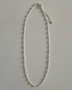 silver mini ball necklace