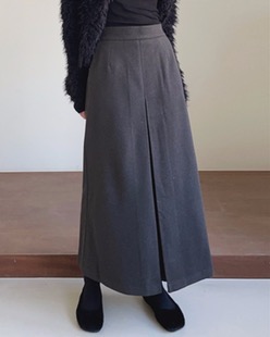 dart wool skirt (2color)