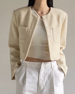 mini tweed jacket (2color)