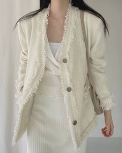 brush tweed jacket (2color)