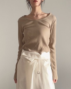 round neck simple knit (3color)