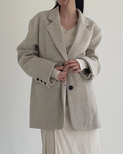 wool half single jacket (4color)