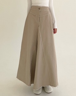 vintage flare maxi skirt (2color)