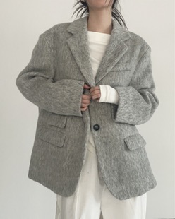 mohair boxy jacket (2color)