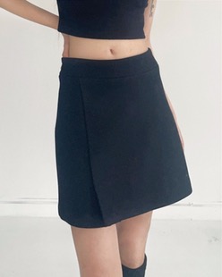 wool slit mini skirt (2color)