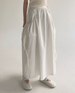 side shirring pocket skirt (2color)