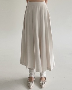 soft chiffon pleats skirt (2color)