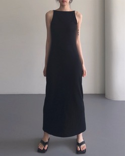 simple cosy span dress (3color)