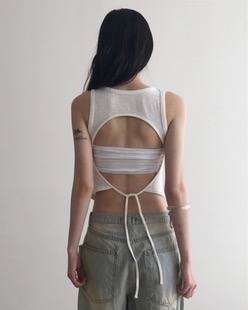 sharp backless sleeveless (3color)