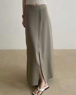 center slit maxi skirt (2color)