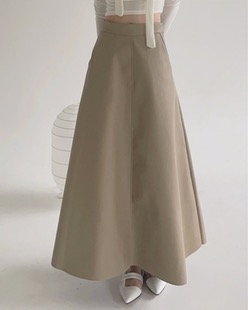 leather maxi hul skirt (2color)