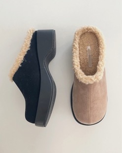 wool platform shoes (2color)