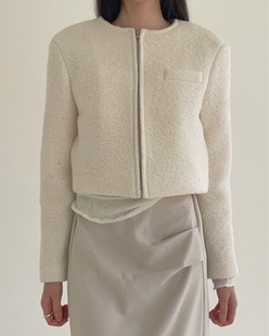 wool bookle minimal jacket (3color)