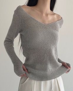 mohair wide neck warmer knit (3color)