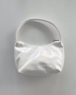 glossy round shoulder bag (2color)