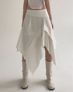 unbalance hemline skirt (2color)