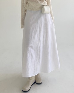 nylon a-line skirt (2color)