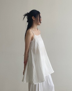 linen mini sleeveless dress (3color)