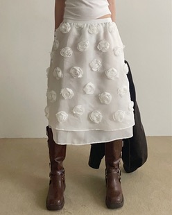 rose snow skirt (2color)