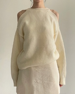 two off shoulder knit (3color)