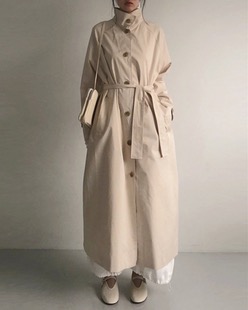 robe high neck trench coat (3color)