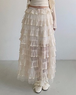 see-through can-can skirt (2color)